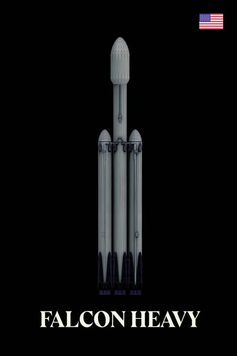 Falcon Heavy 2 pellicola backlit da Marc Schulthess
