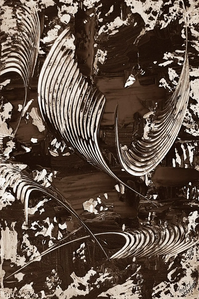SEPIA 42 alluminio dibond da Thierry Vobmann Abstract painting