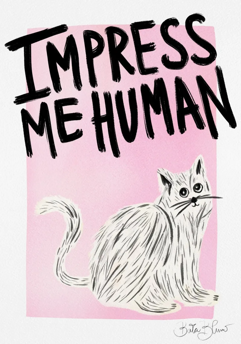 Cat Owner - Impress Me Human canvas by Baroo Bloom