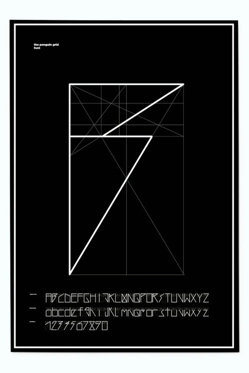 Penguin Grid Font hahnemühle de Marcin Plonka
