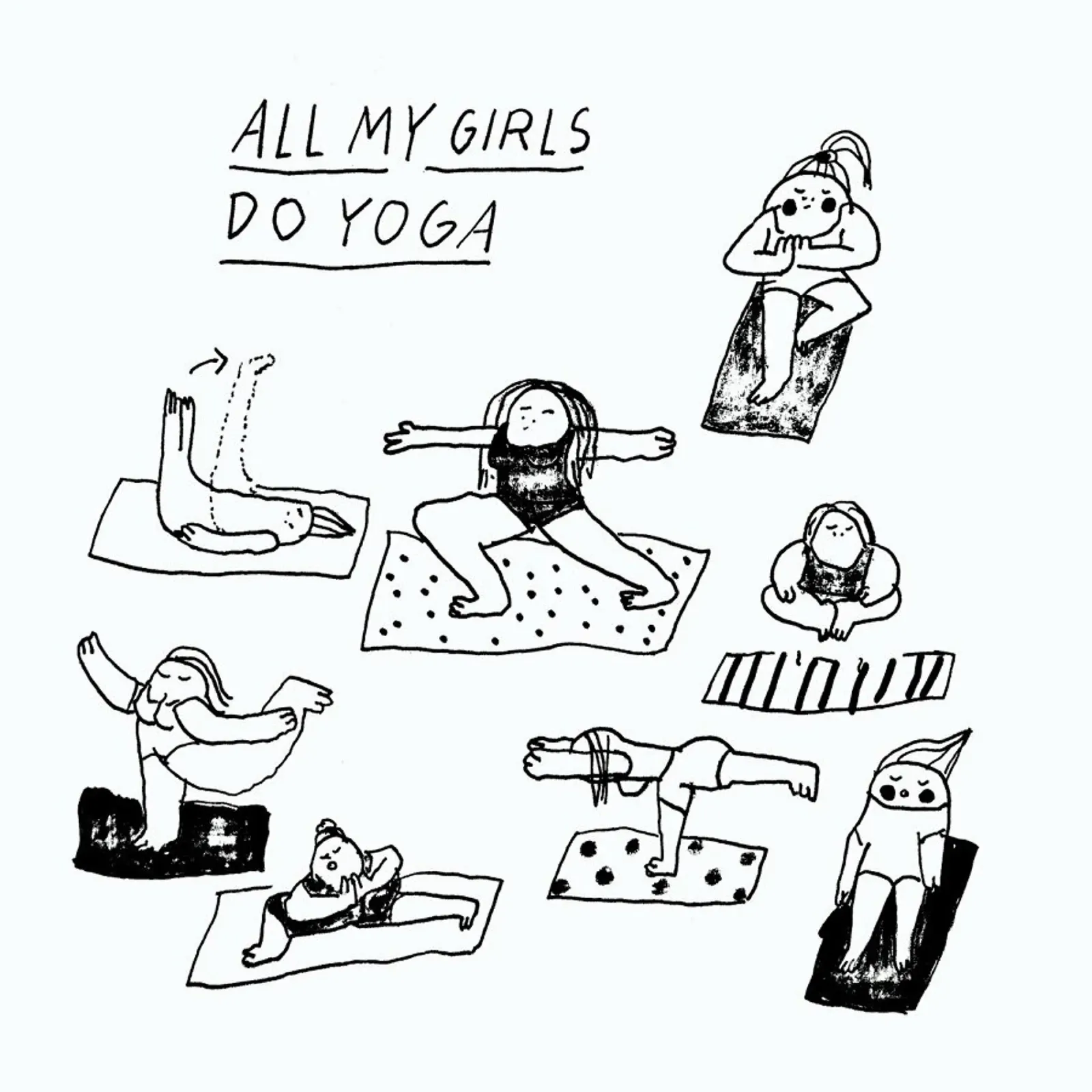 All My Girls Do Yoga poster by Herzette