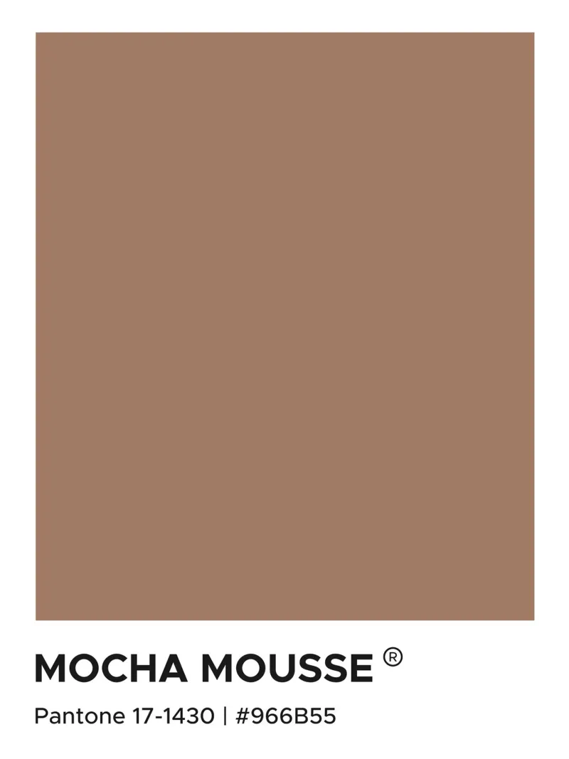 Mocha Mousse Pantone plexiglass da Paigaam Studio