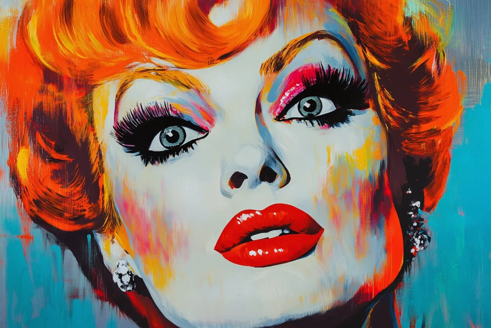 Pop art e glamour tela con Cornice a cassetta da M-Ulrich-Digital Art