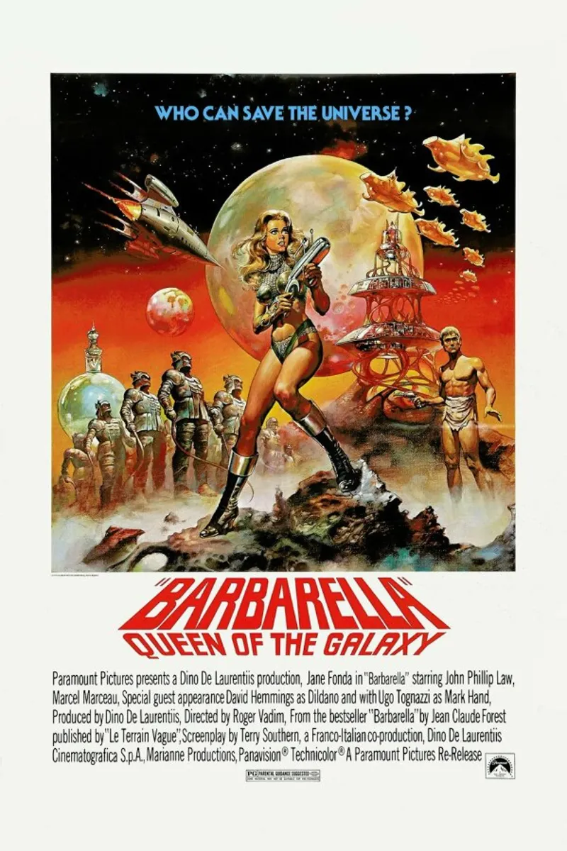 ‘Barbarella’ Retro Movie Poster pellicola backlit da Gallery Print and Art Limited