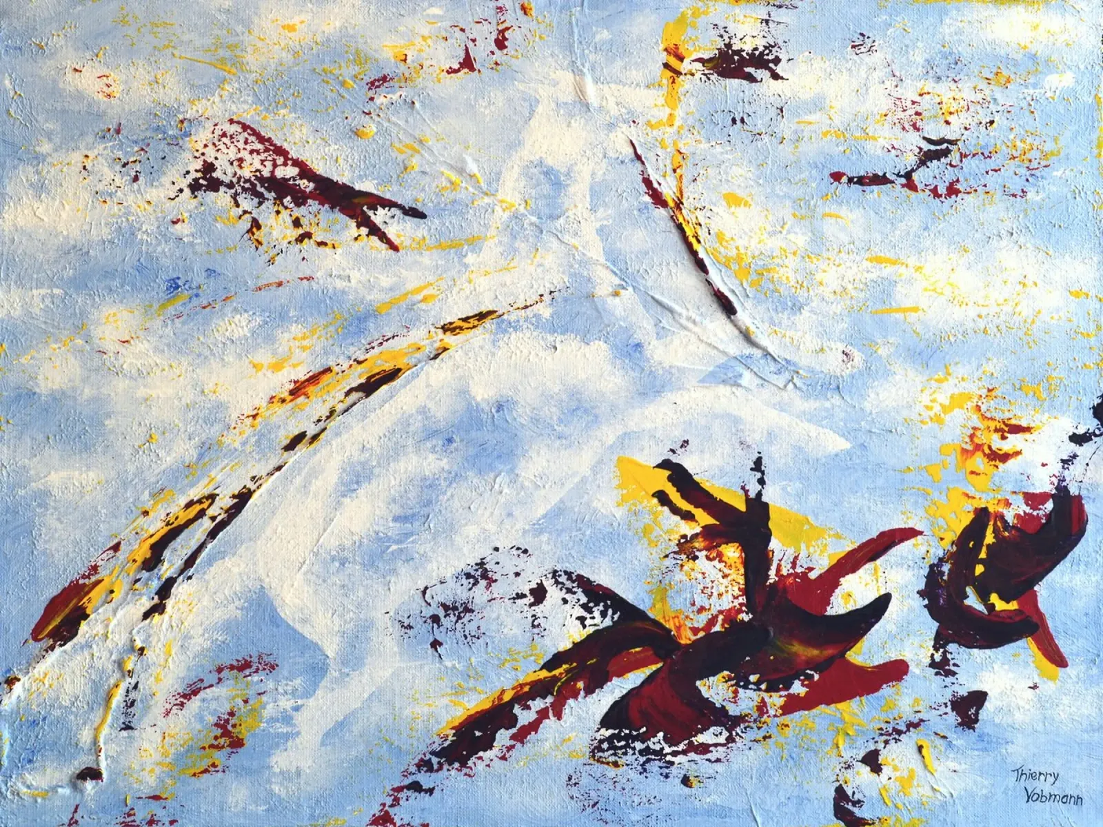 CLOUD JUMPER pellicola backlit da Thierry Vobmann Abstract painting