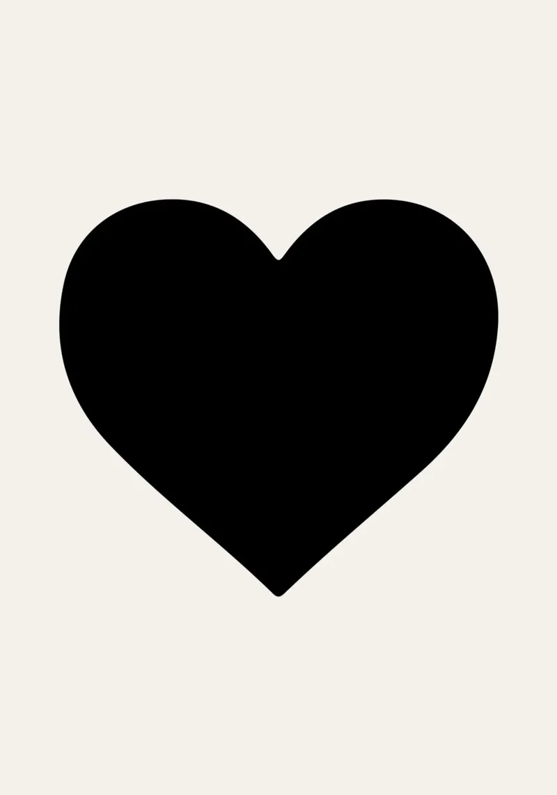 Cuore nero pellicola backlit da Rose Beck Art