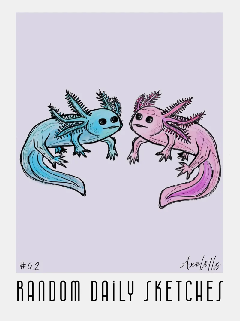 Amante degli Axolotl pellicola backlit da words-in-frames