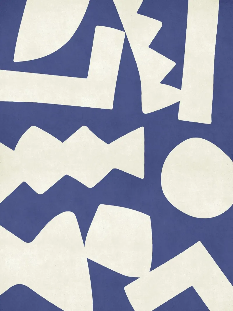 Forme grafiche astratte primitive - Blu navy pellicola backlit da MoonlightPrint