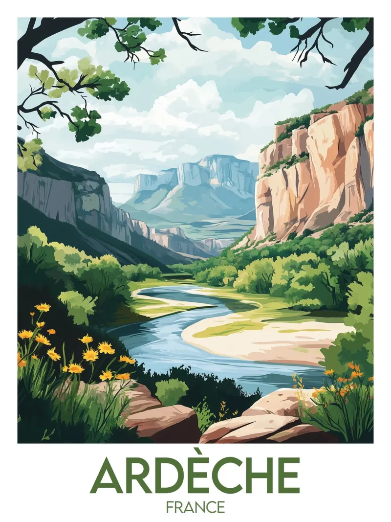 Poster Ardèche alluminio dibond da Frame the World