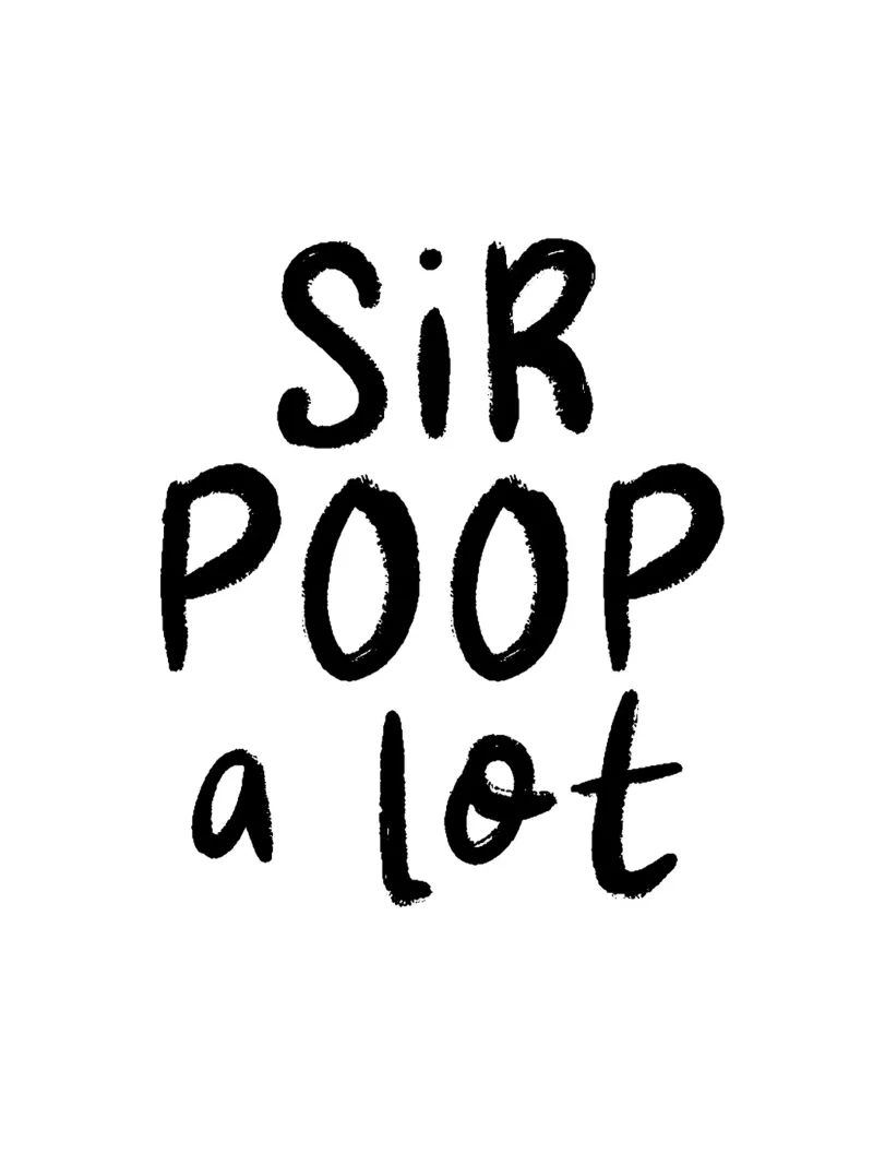 Sir Poop a lot pellicola backlit da color&shape