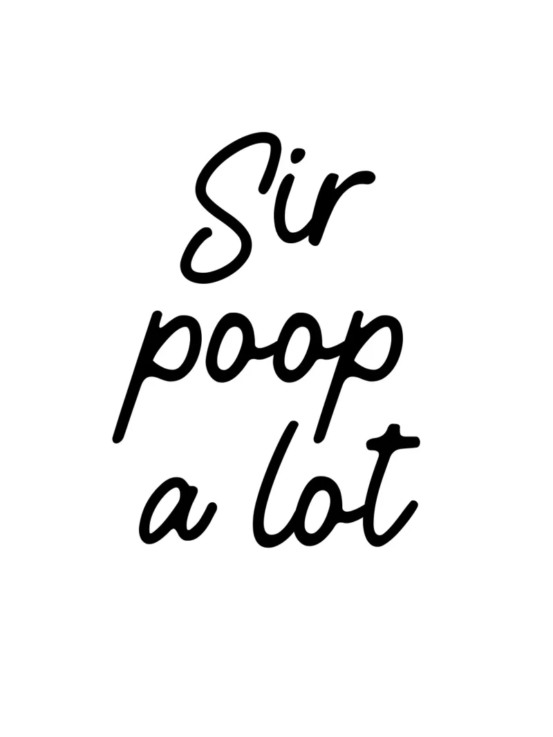 Sir Poop a lot pellicola backlit da color&shape