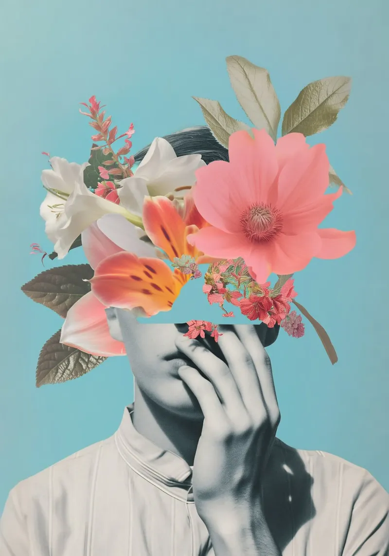 Flowers in my head canvas by My Tiny Home