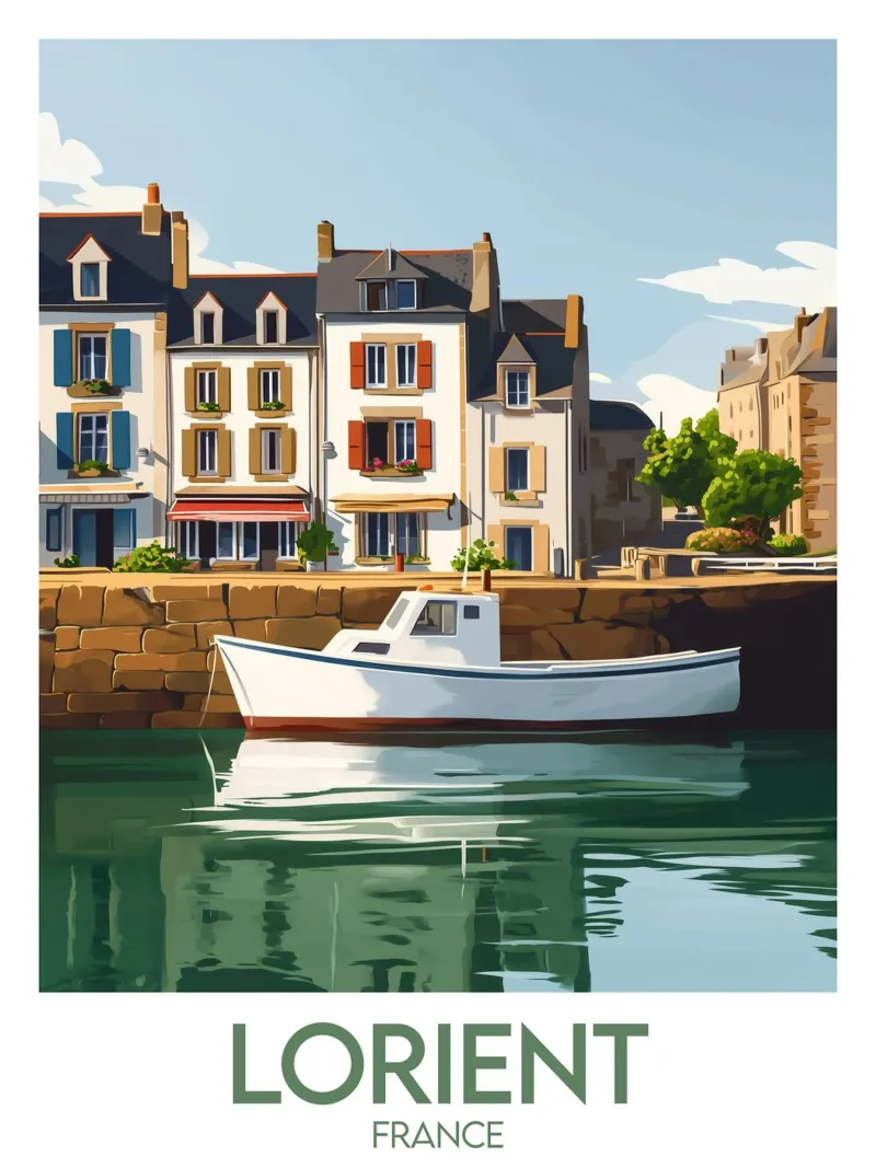 Affiche Lorient carta hahnemühle da Frame the World