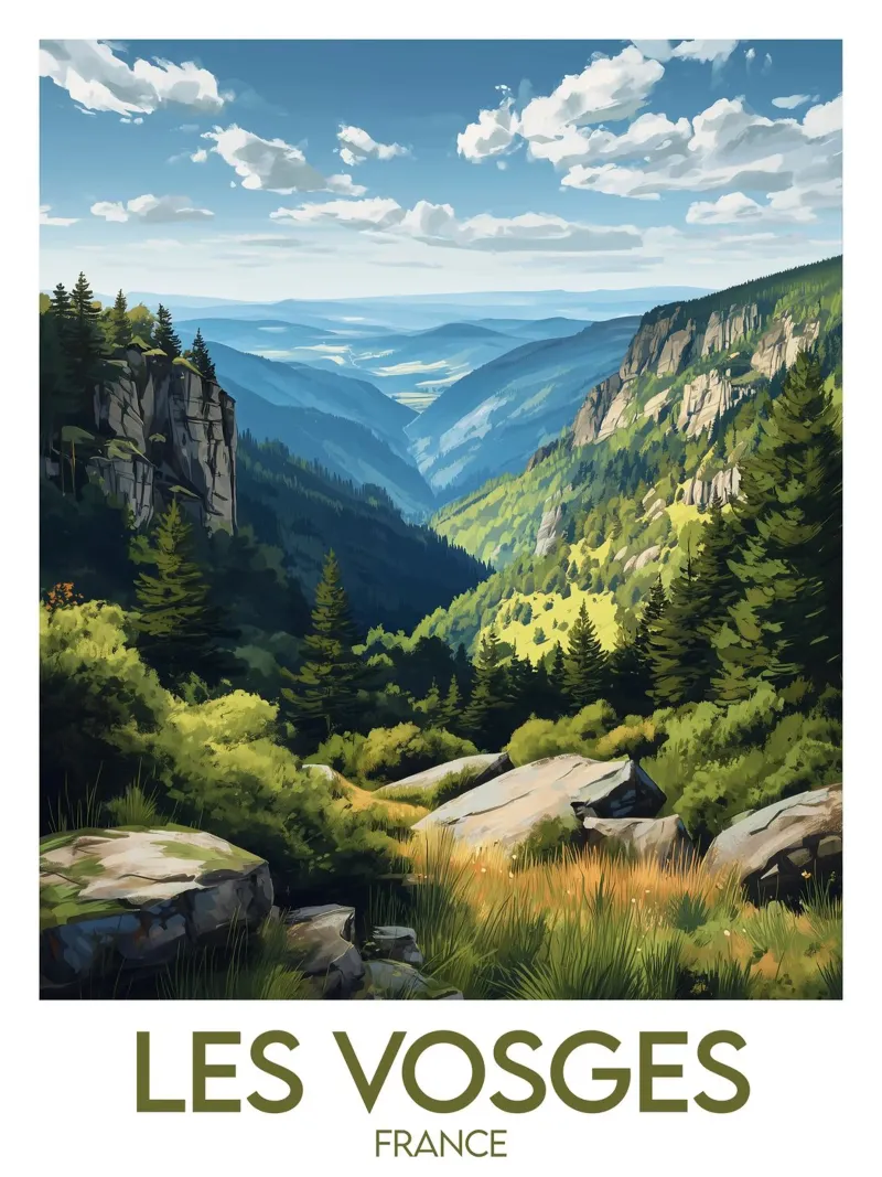 Poster Les Vosges poster con telaio in plastica da Frame the World
