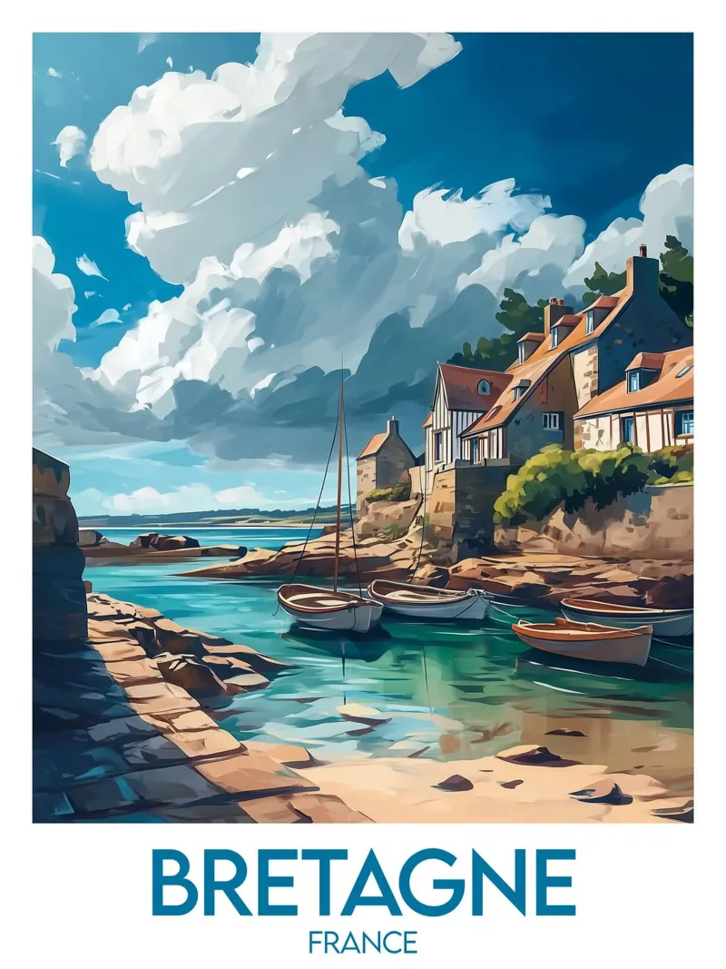 Affiche Bretagne carta hahnemühle da Frame the World