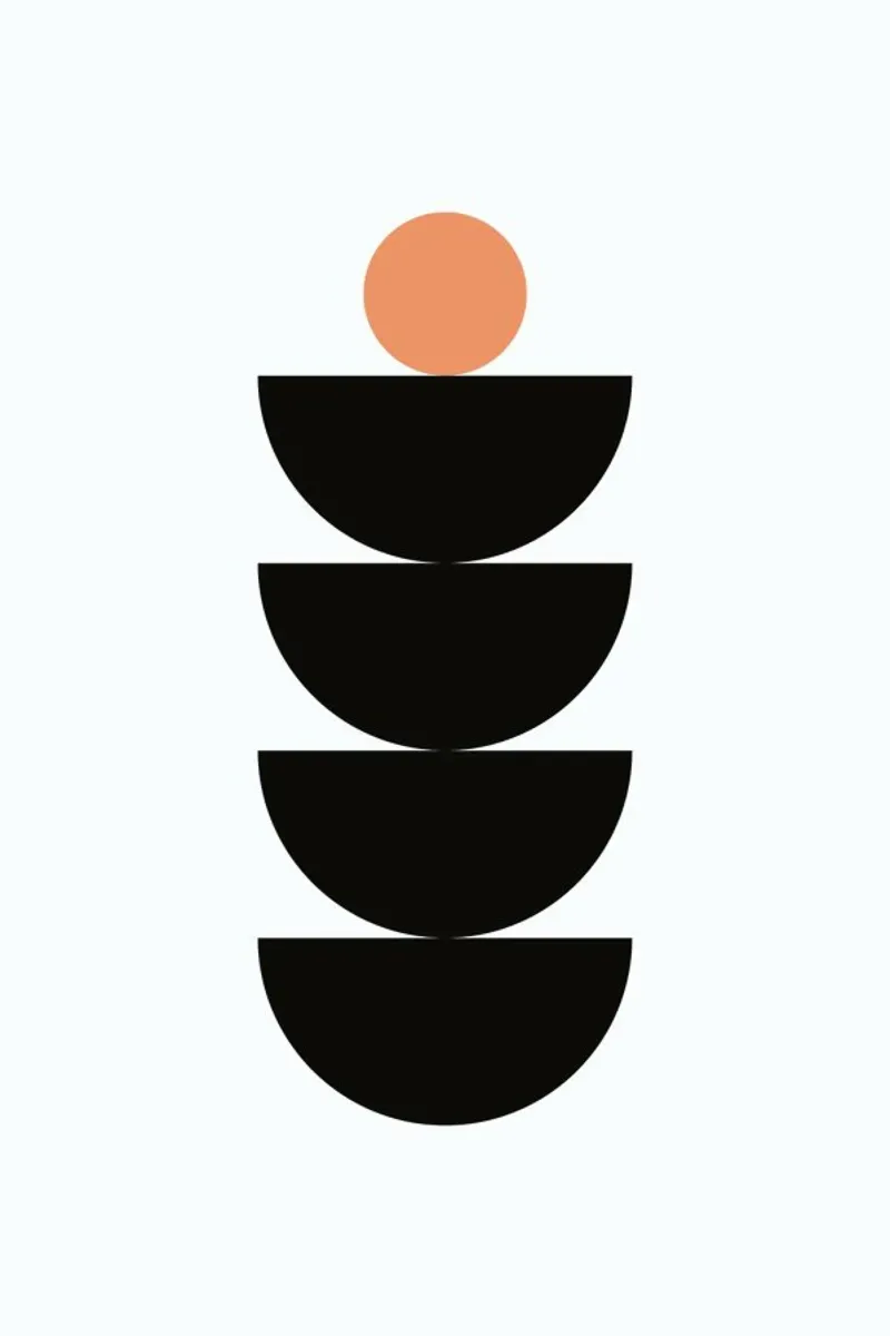 Semicircle poster con telaio in alluminio da Mottos by Sinan Saydik