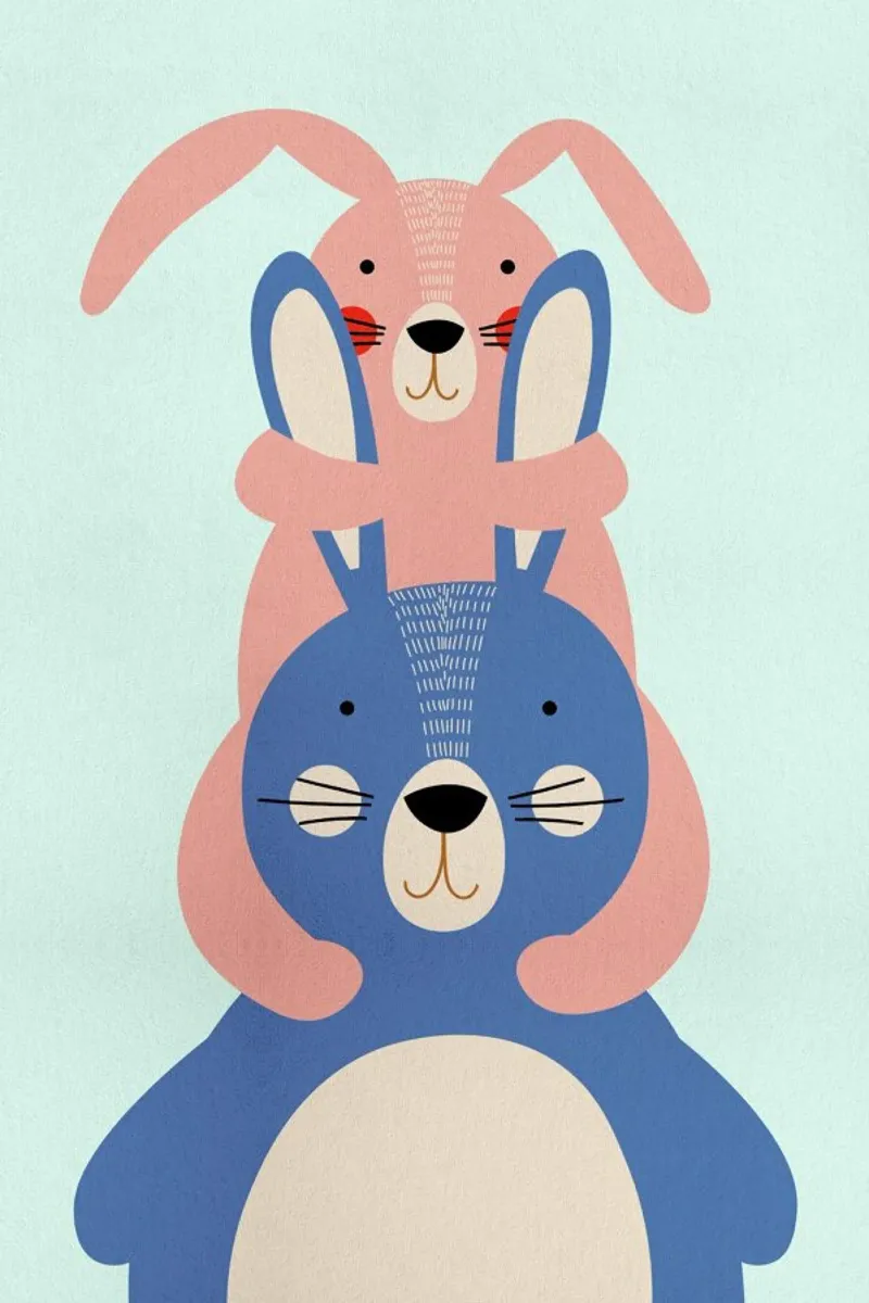 Bunny Rabbits pellicola backlit da Little Flourishes