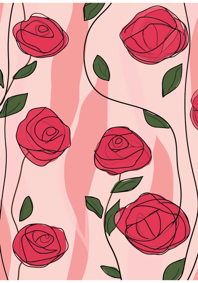Red roses on a delicate background poster by pixelbull - medieval art and more