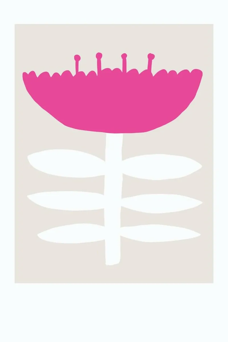 Flowery No. 2 poster con telaio in plastica da typealive