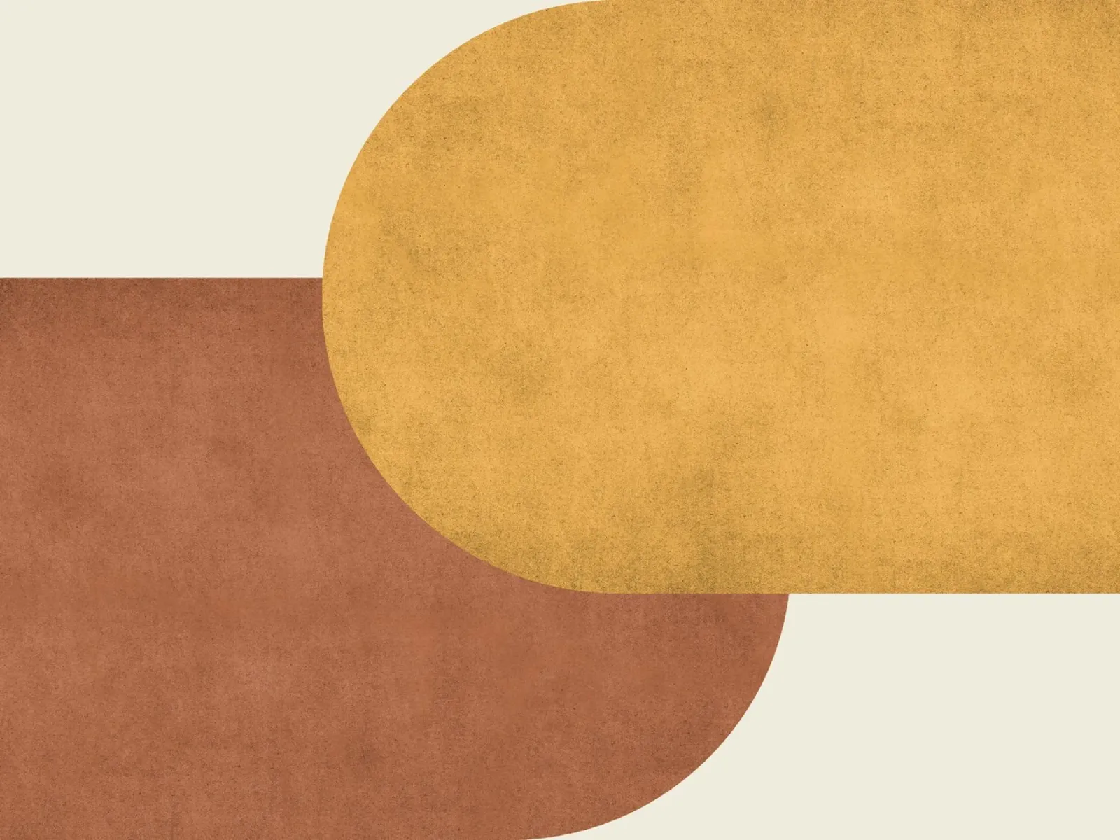 Halfmoon Colorblock - Oro Marrone alluminio dibond da MoonlightPrint