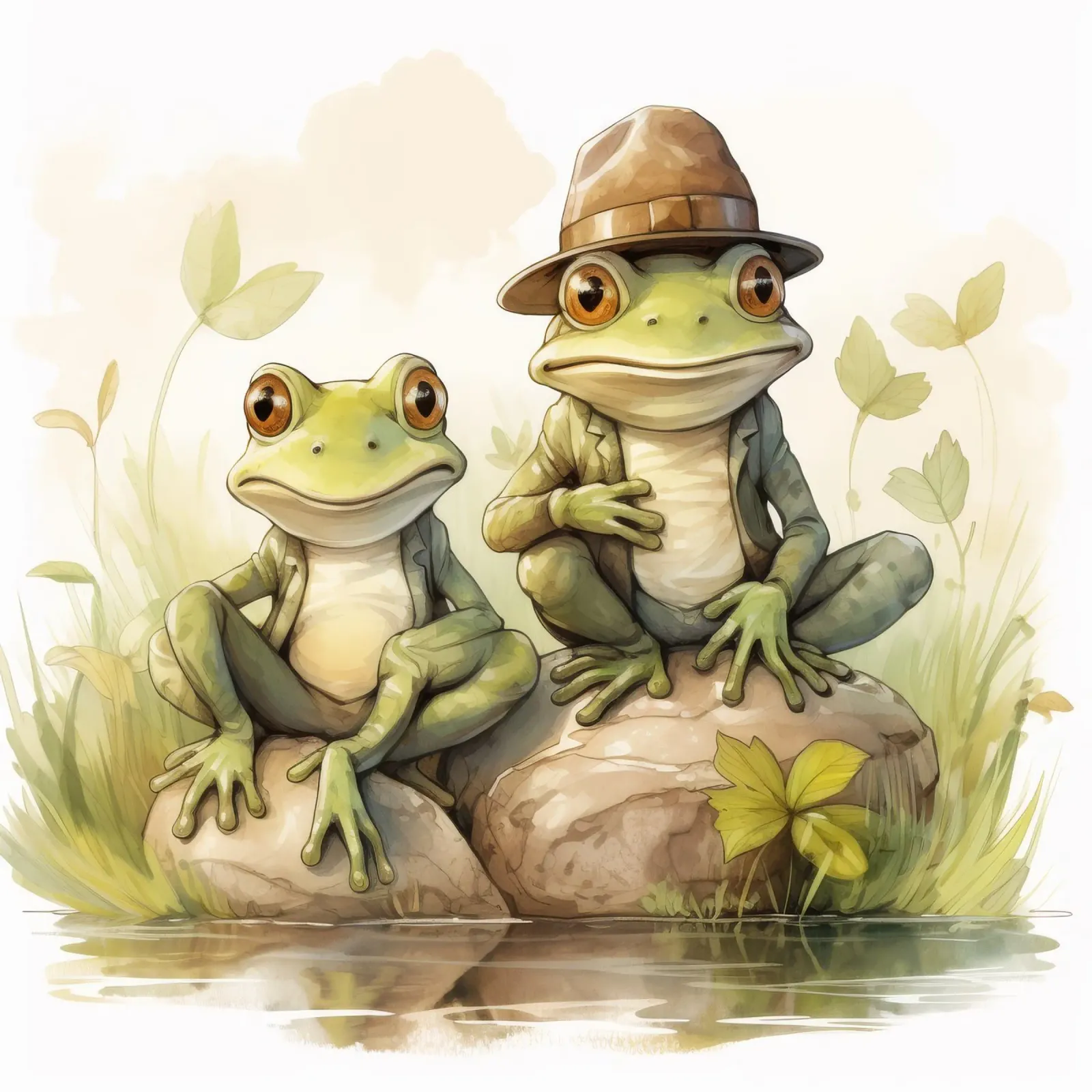 Duo di rane retrò pellicola backlit da Funny Animals