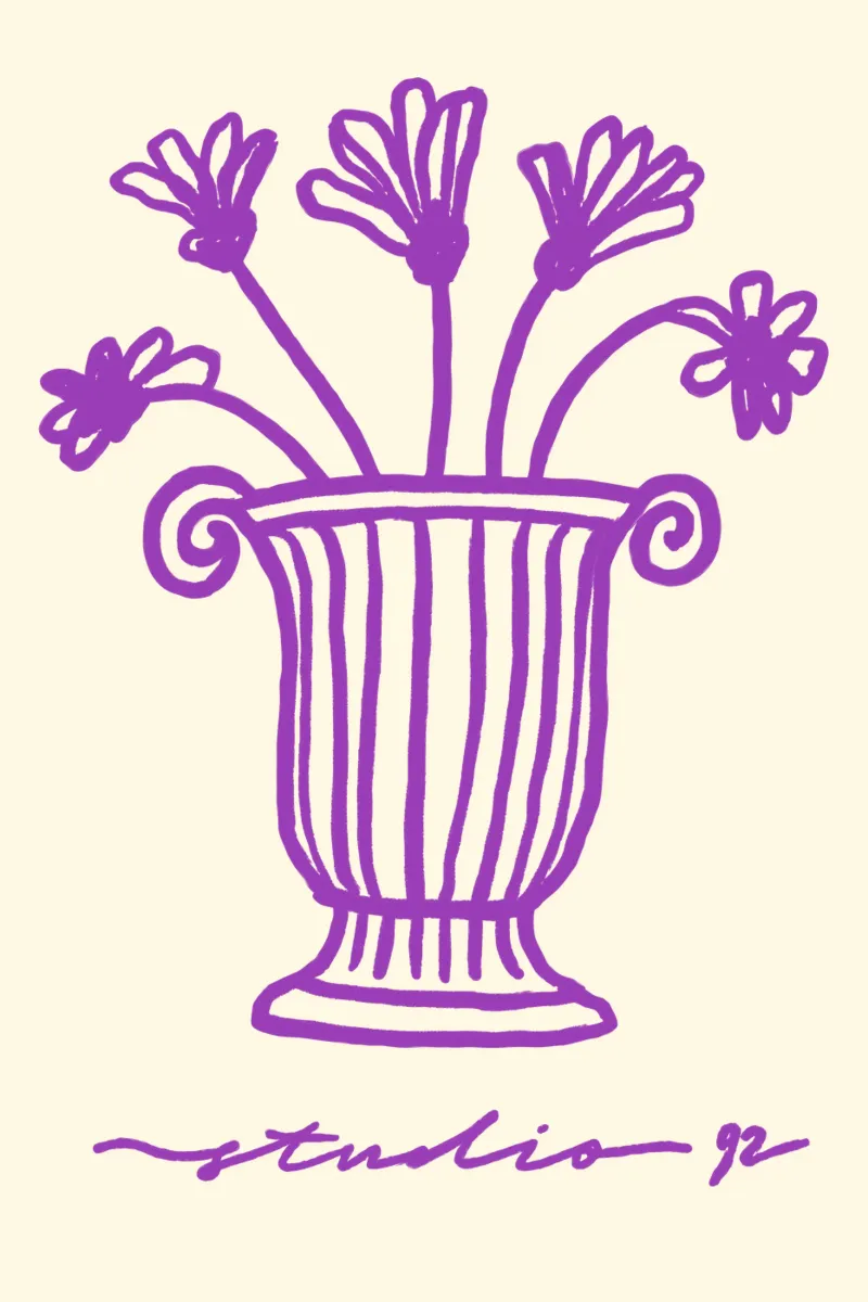 Studio 92 – Purple Bloom tela con Cornice a cassetta da Studio Mooodz