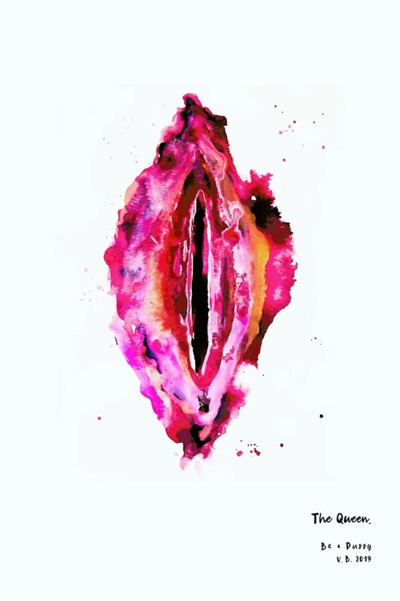 Vulva Painting All Colors United hahnemühle by Verena Bonath | 21st aesthetics