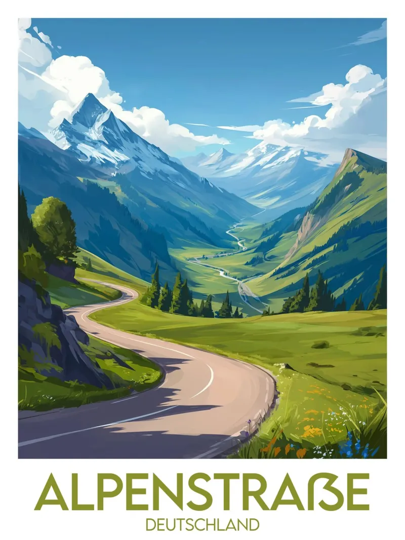 Affiche alpenstrasse alluminio dibond da Frame the World
