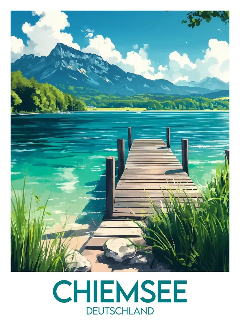 Affiche chiemsee poster con telaio in alluminio da Frame the World