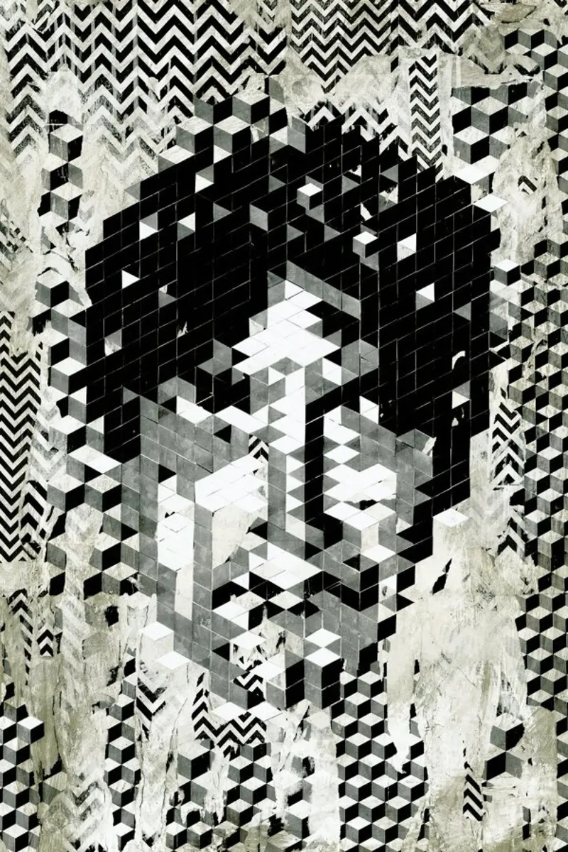 Cube Head poster da Famous When Dead