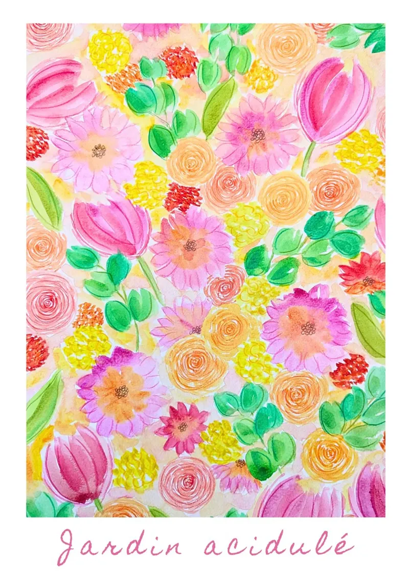 Jardin acidulé toile de melimelocreations