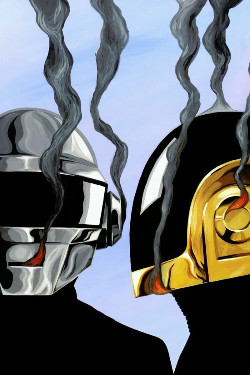 Daft Punk Deux pellicola backlit da Famous When Dead