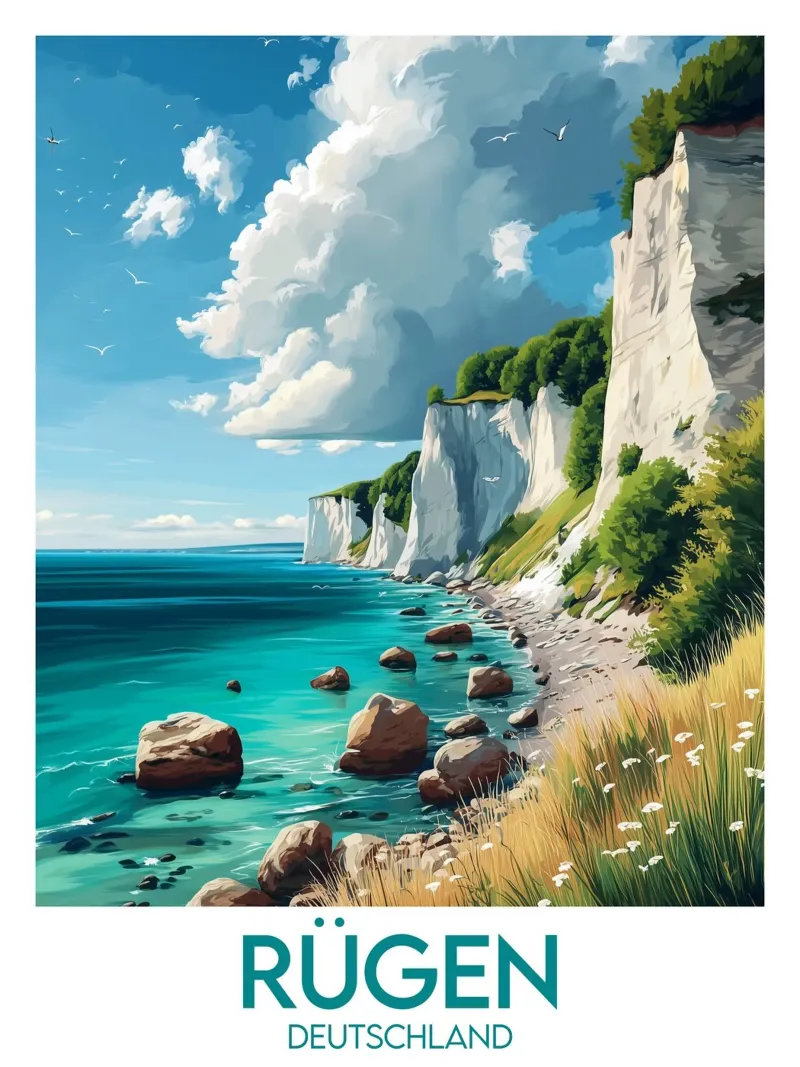 Affiche rügen toile de Frame the World