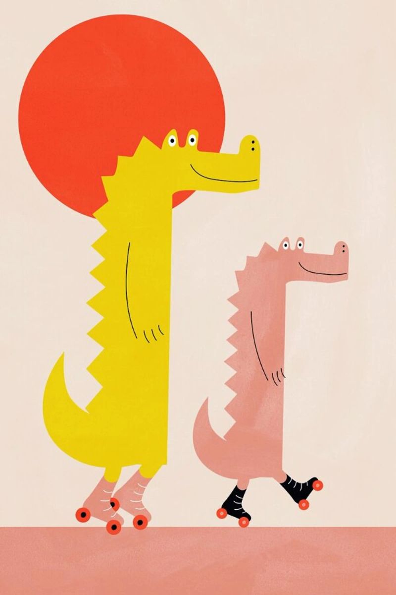 Roller Crocs Poster von Little Flourishes