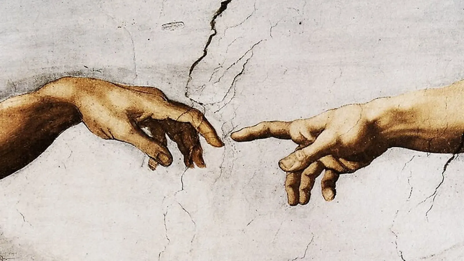 Michelangelo - Hands pellicola backlit da Trending Art Company