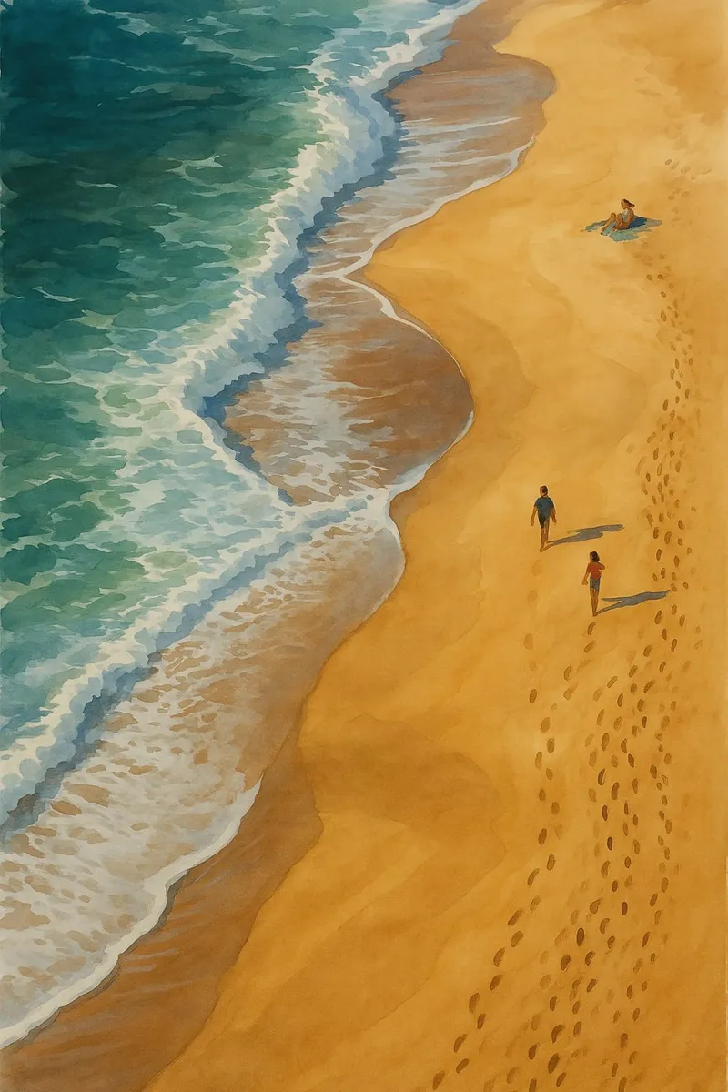 Passeggiata sulla spiaggia poster da Aquarevo