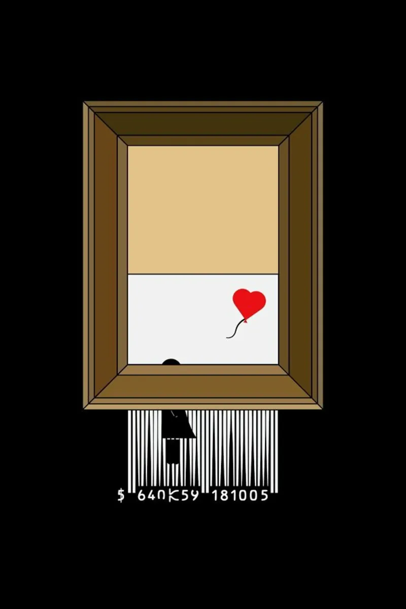 Banksy Shredding plexiglass da Viktor Hertz