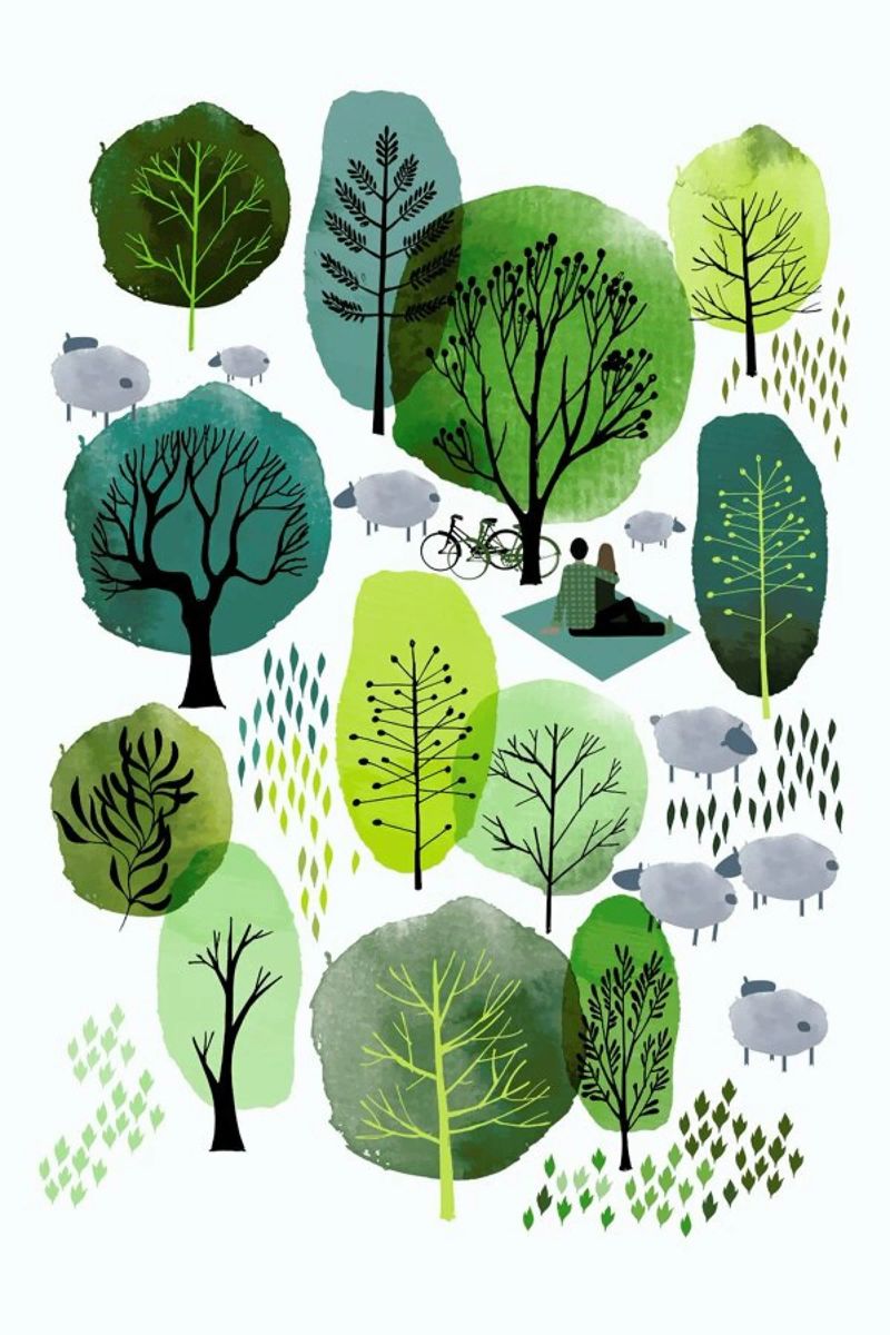 Spring Forest Poster von Little Flourishes