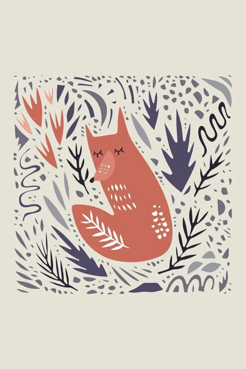 Hibernating Fox Hahnemühle von Little Flourishes
