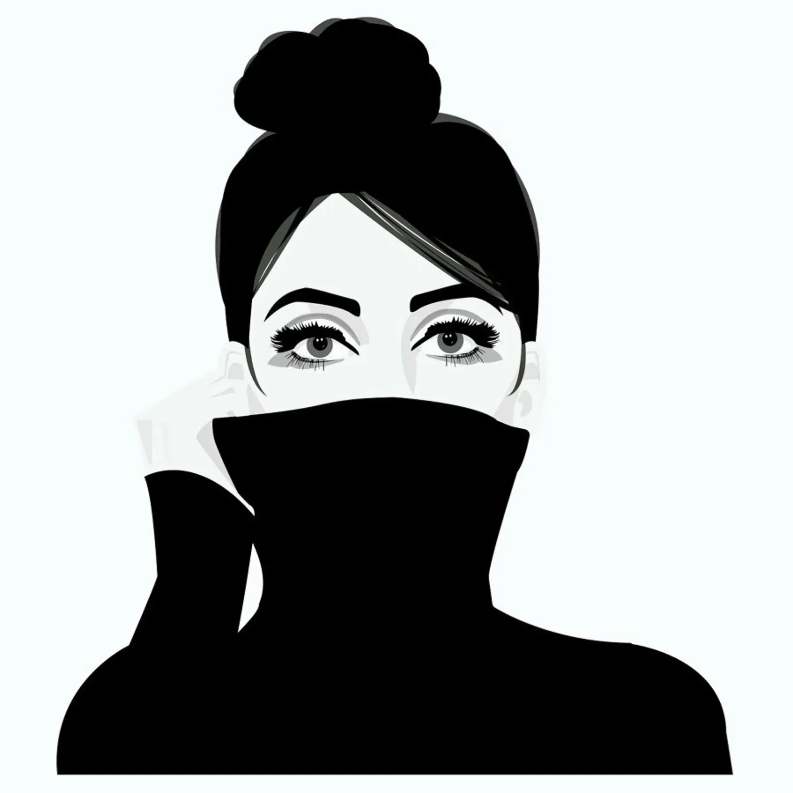 Girl in turtleneck tela con Cornice a cassetta da Ctoft