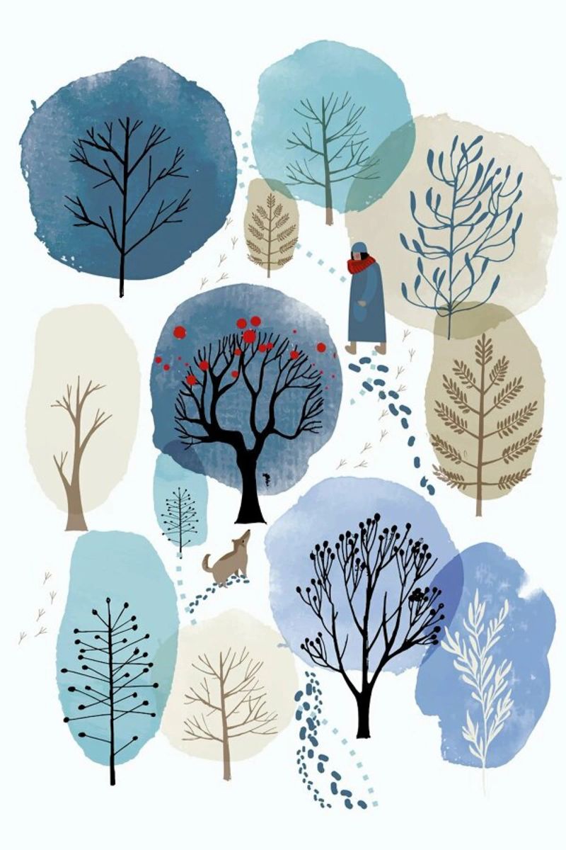 Winter Forest Poster von Little Flourishes