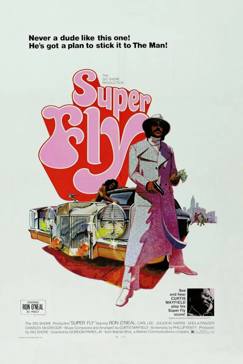 ‘Super Fly’ Retro Movie Poster pellicola backlit da Gallery Print and Art Limited