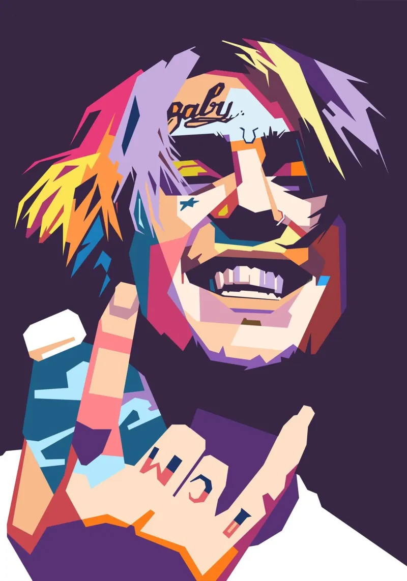 Design tributo a Lil Peep pellicola backlit da Hantamrata