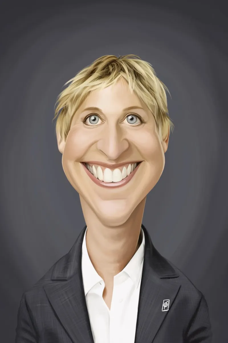 Ellen Degeneres pellicola backlit da Rob Art | Illustration