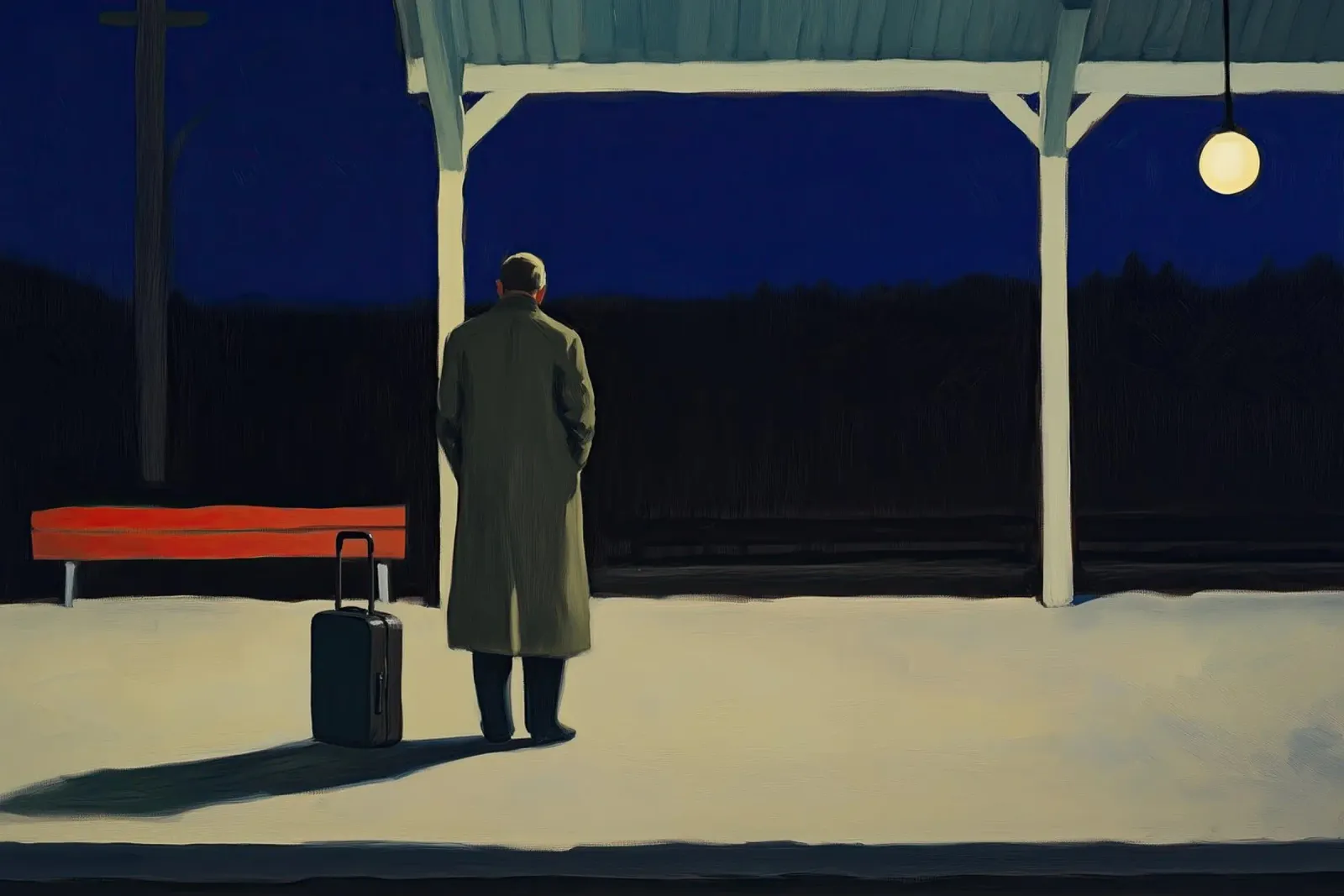 Alone in Hopper Station poster da Art Center
