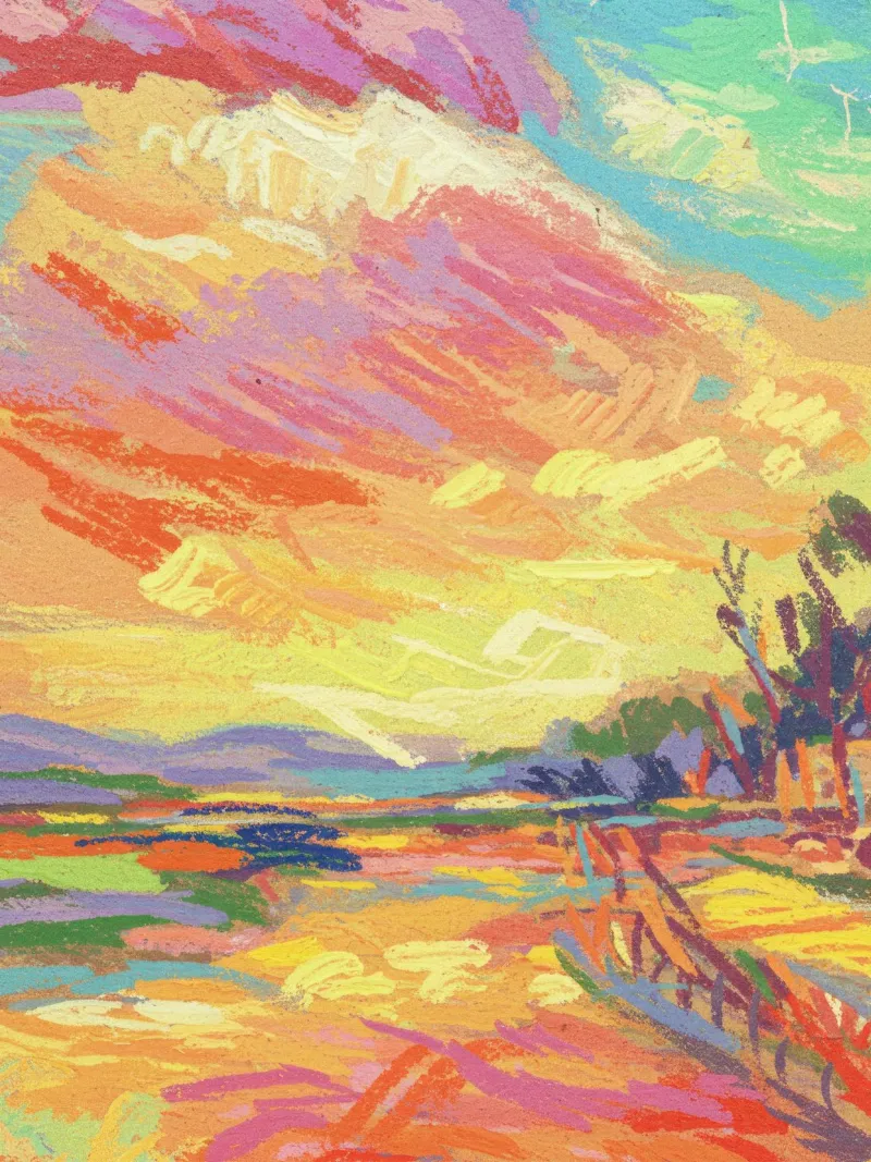 Tramonto colorato poster da Art Center