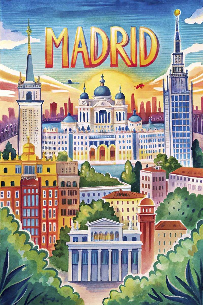 Vintage poster of Madrid poster by ARTVI-SHOP