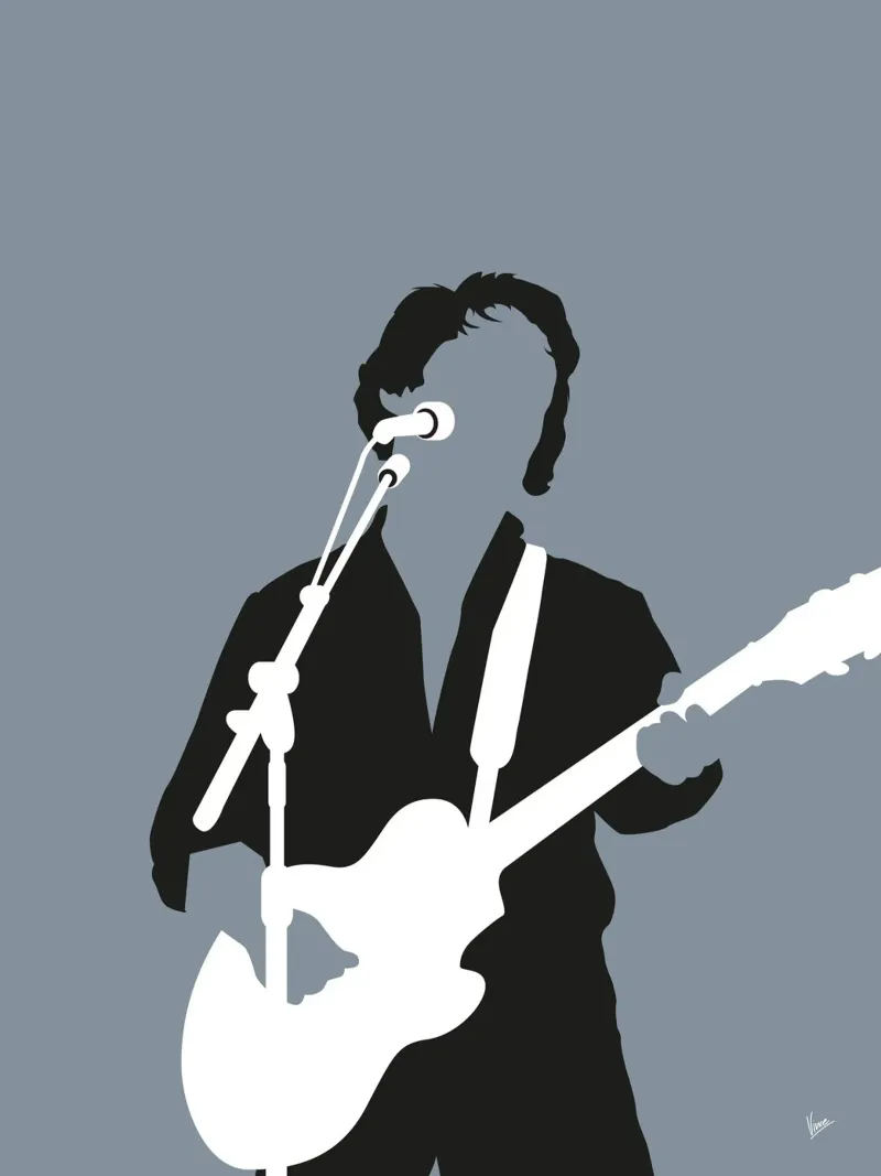 No097 PAUL SIMON pellicola backlit da Iconic Rockstars