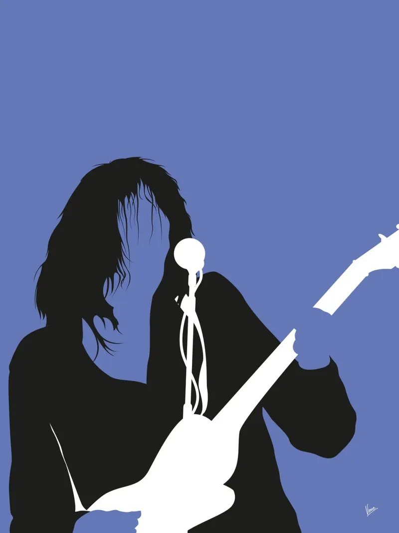 No128 Neil Young acrylic glass by Iconic Rockstars