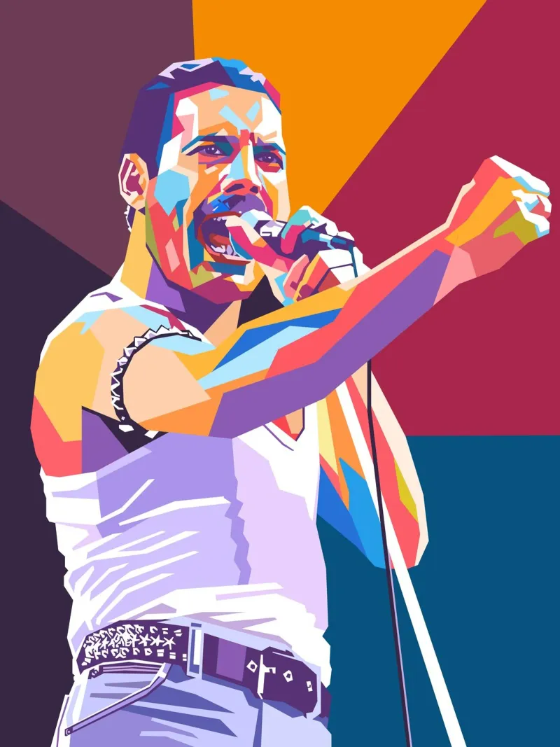 Freddie Mercury arte pellicola backlit da Hantamrata